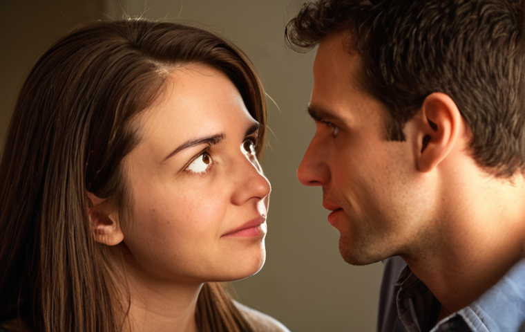 **Prompt:** A close-up shot of two individuals engaged in a deep conversation. One person speaks, while the other listens with intense focus, showing genuine empathy and understanding through their eyes and subtle facial expressions. There's a soft, warm glow connecting them, symbolizing a mental bridge being built and emotional connection. The background is slightly blurred, suggesting a quiet, intimate setting like a living room or a cozy office nook. The overall mood is one of profound understanding and connection.