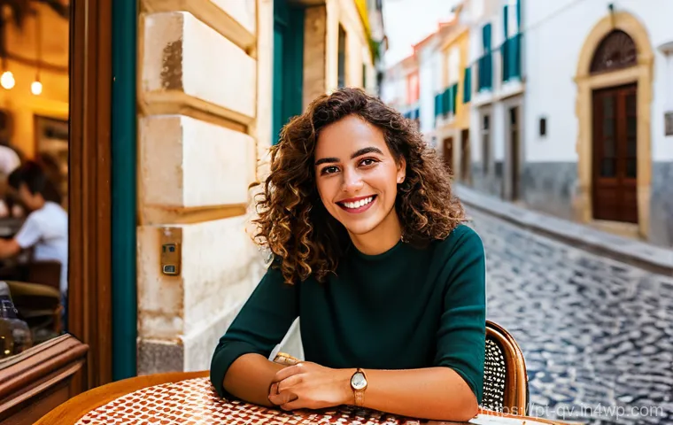 온라인 토론에서의 독창적인 아이디어 제시법 - **Prompt:** A vibrant, warmly lit close-up of a female content creator, a Portuguese woman in her la...
