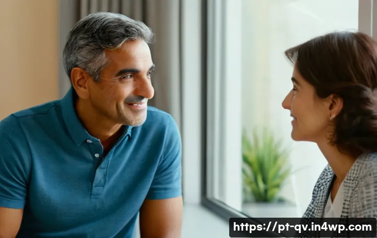 토론 중 불만 제기를 위한 방법 - A calm, warm indoor setting showing two adult Portuguese-speaking individuals engaged in a respectfu...